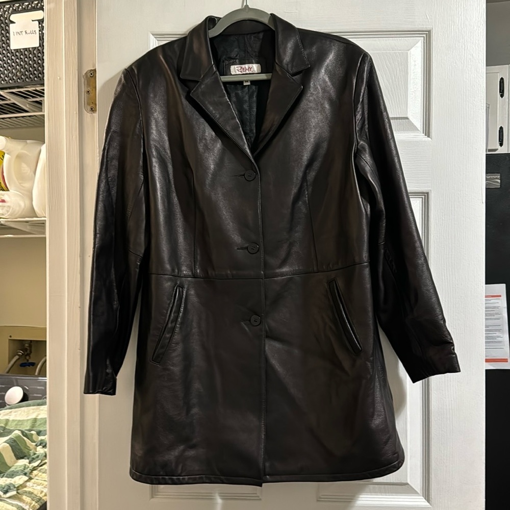 Vintage REMY Leather Jacket- Black- Womens M